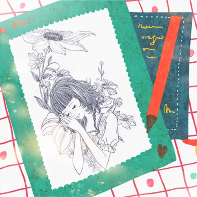 

Новинка 2021, штампы с красивыми цветами для девочек, Детский прозрачный штамп, Рождественский альбом для скрапбукинга, открытка для творчест...