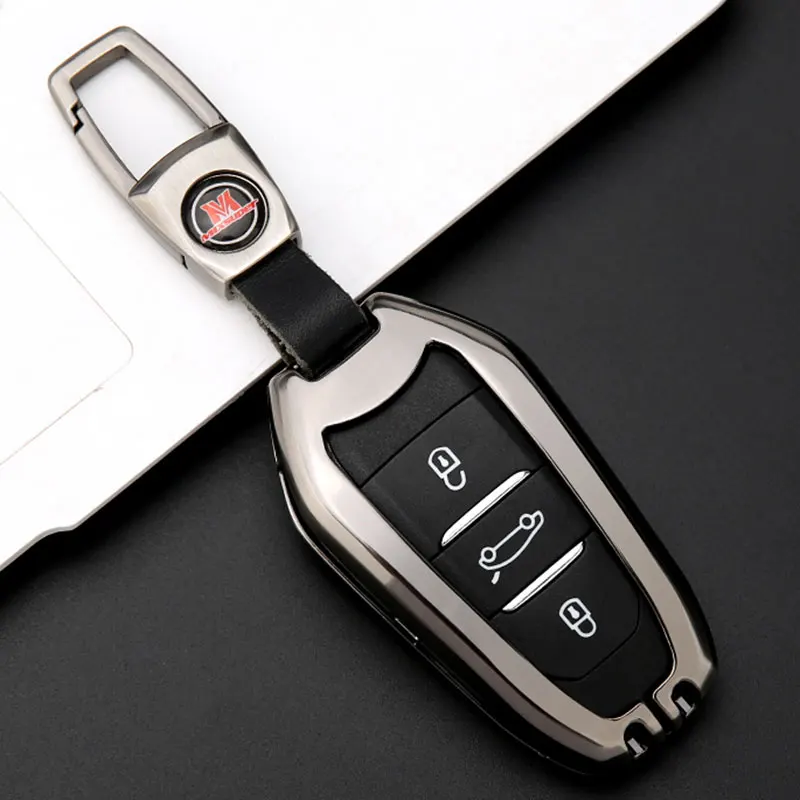 A-Blackbraidedbuckle Брелок для ключей из цинкового сплава, брелок для ключей Citroen C2 C3 C4 C5 C6 Aircross Picasso Xsara C-Elysee C-Quatre - Название цвета: A-Blackbraidedbuckle