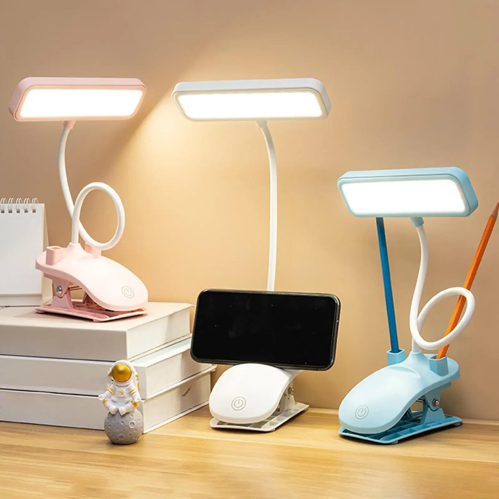 

3 Modes Book Light USB Rechargeable Flexible 30 LED Clip Reading Night Light Brightness Table Lamp Desk Bedside Lantern