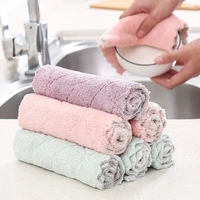 anti grease kitchen cleaning rag absorbent and lint free kitchen oil free wipe table towel household dishwashing scouring pad