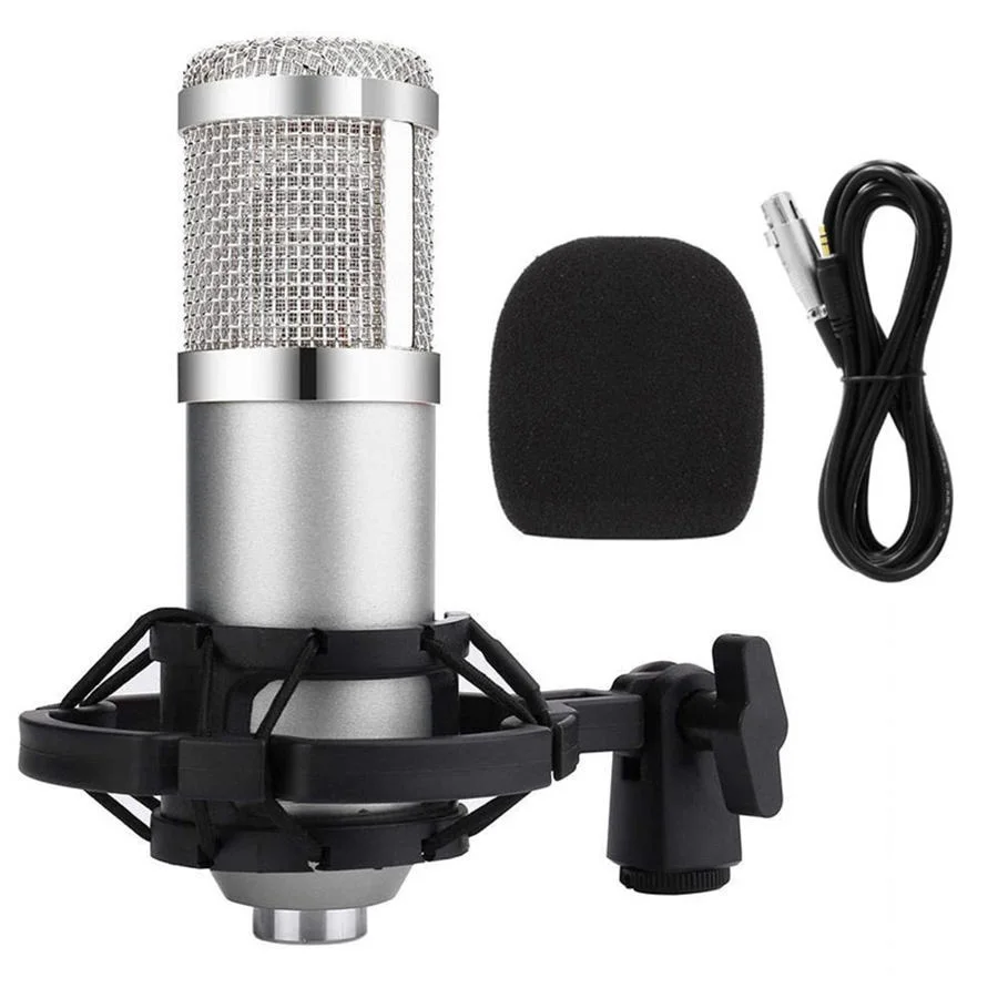 

BM-800 Professional Condenser Microphone Kit Song Recorder Karaoke Mic Wired Retaining Clip Bracket Voice Service For KTV Party