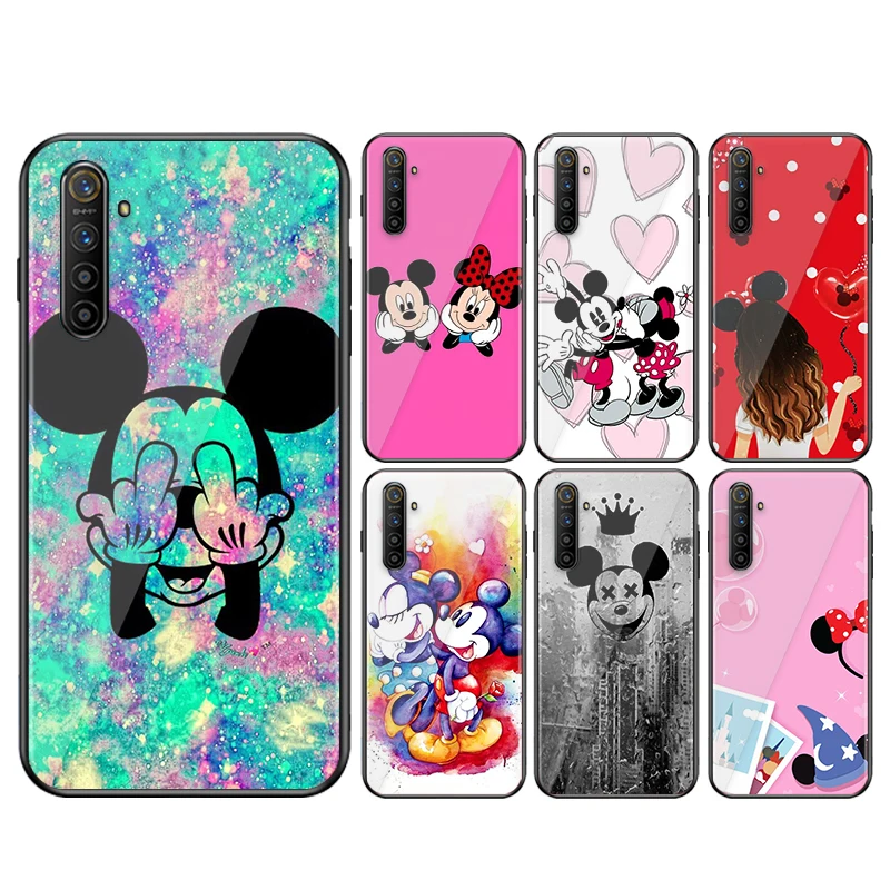 

Disney Lovely Mickey Mouse Shockproof Cover For OPPO K9 F19 F5 Reno 6 6Z 5 5Z 5K 2F 2Z 2 Z A Pro Plus 5G Black Phone Case