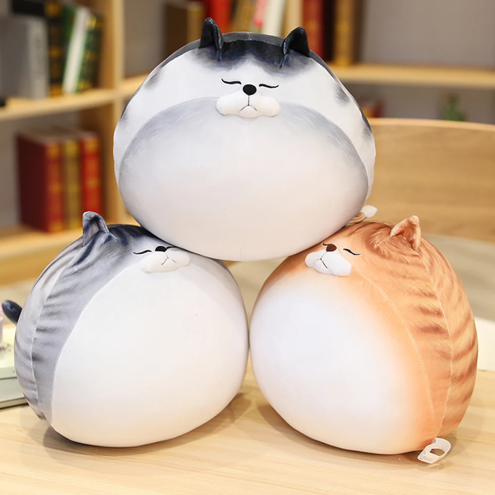 

Cute Fat Round Cats Plush Toys Stuffed Animal Doll Soft Pillow Seat Back Cushion Gift for Kids Girls Baby Room Decoration