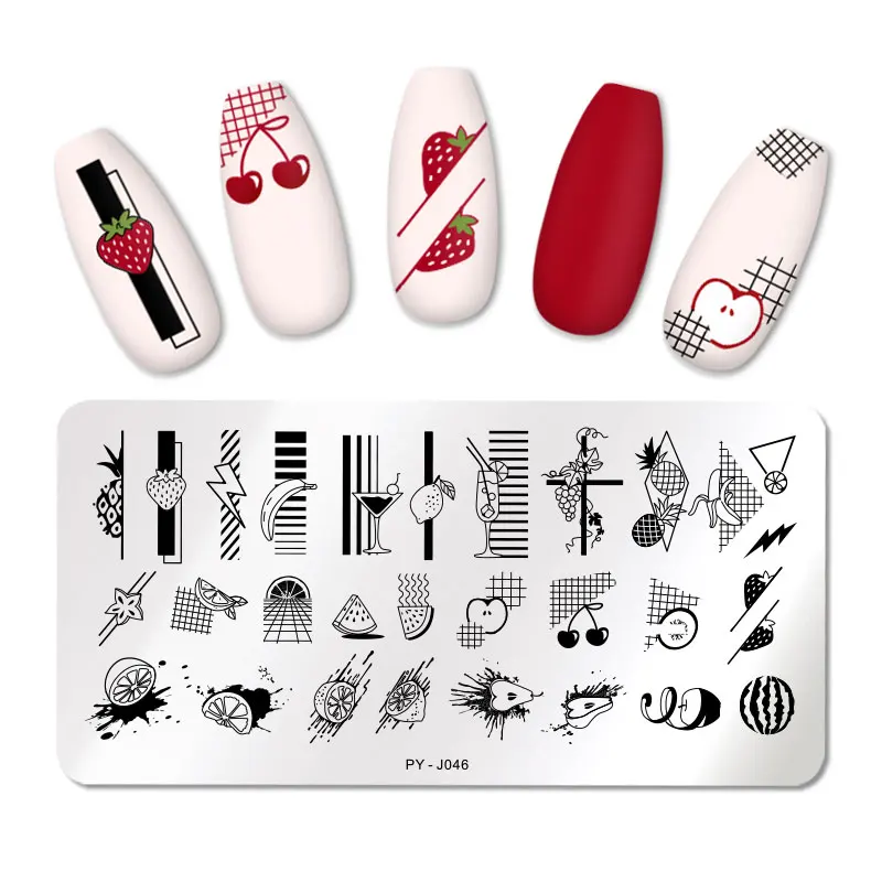 Пластины для стемпинга ногтей PICT YOU пластины с фруктовым узором на Хэллоуин