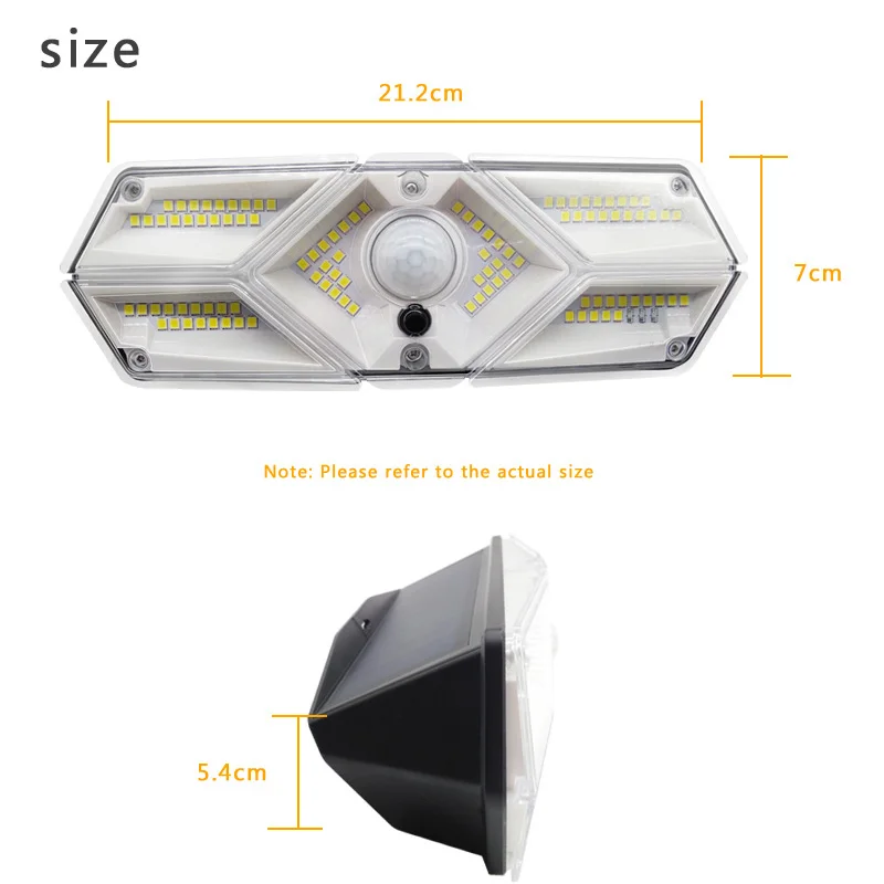 Солнечный светильник 104 светодиодный солнечный Открытый солнечной энергии