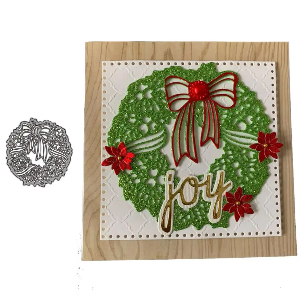 Рождественское кольцо бумажная резка металлические штампы для рукоделия