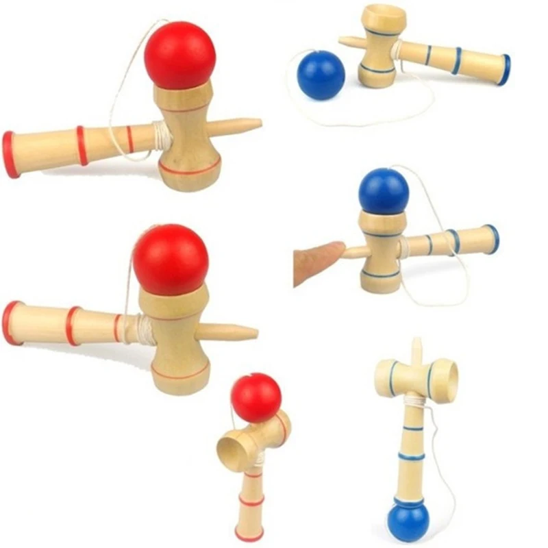 Детский шар Kendama 12 см Деревянный умелый шар для жонглирования японская традиционная деревянная игра игрушки для спорта на открытом воздухе развивающие игрушки