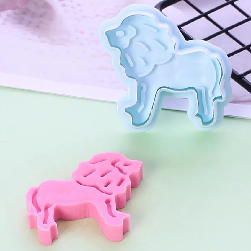 4 шт./лот Плунжер для печенья резаки животных кондитерские штампы помадки форма