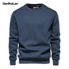 Свитшот мужской однотонный с бархатной подкладкой, повседневный базовый пуловер, худи, свитшот, теплая одежда на осеньзиму