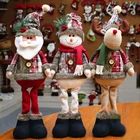 Рождественское искусственное олень, снеговик, Санта-Клаус, стоячие куклы, украшение на рождественскую елку, Новогоднее украшение