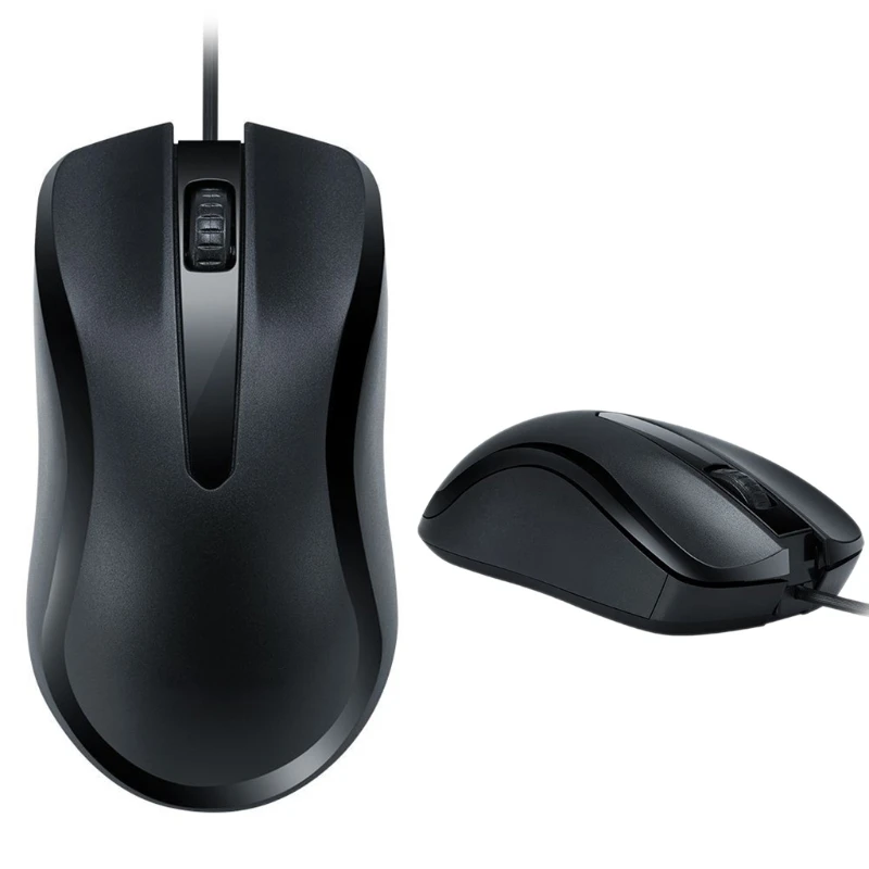 

V12 Computer Optical Mouse 1000 DPI Classic Wired USB Ergonomic Mice Silent Click for PC Computer/ Laptop/ Desktop/ Notebook