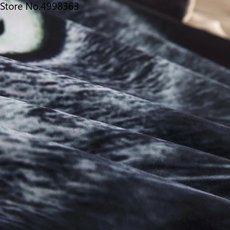 Комплект постельного белья с изображением животных Совы черного цвета рисунком