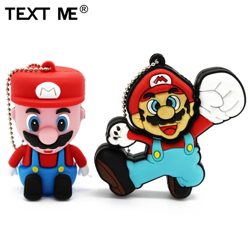 Напиши мне мультфильм с рисунком Супер Марио, usb флэш-накопитель usb 2,0 4 GB/8 GB/16 GB/32 GB/64 Гб флешка, подарок U