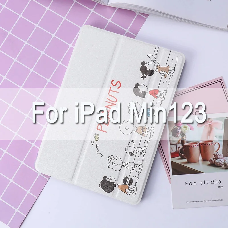 For iPad mini123 Мягкий чехол на заднюю панель с рисунком Арахис для iPad Air 1/2 iPad 9,7 чехол-подставка для iPad 234 Pro10.5 mini 12345 Автоматическое включение/выключение - Цвет: For iPad mini123
