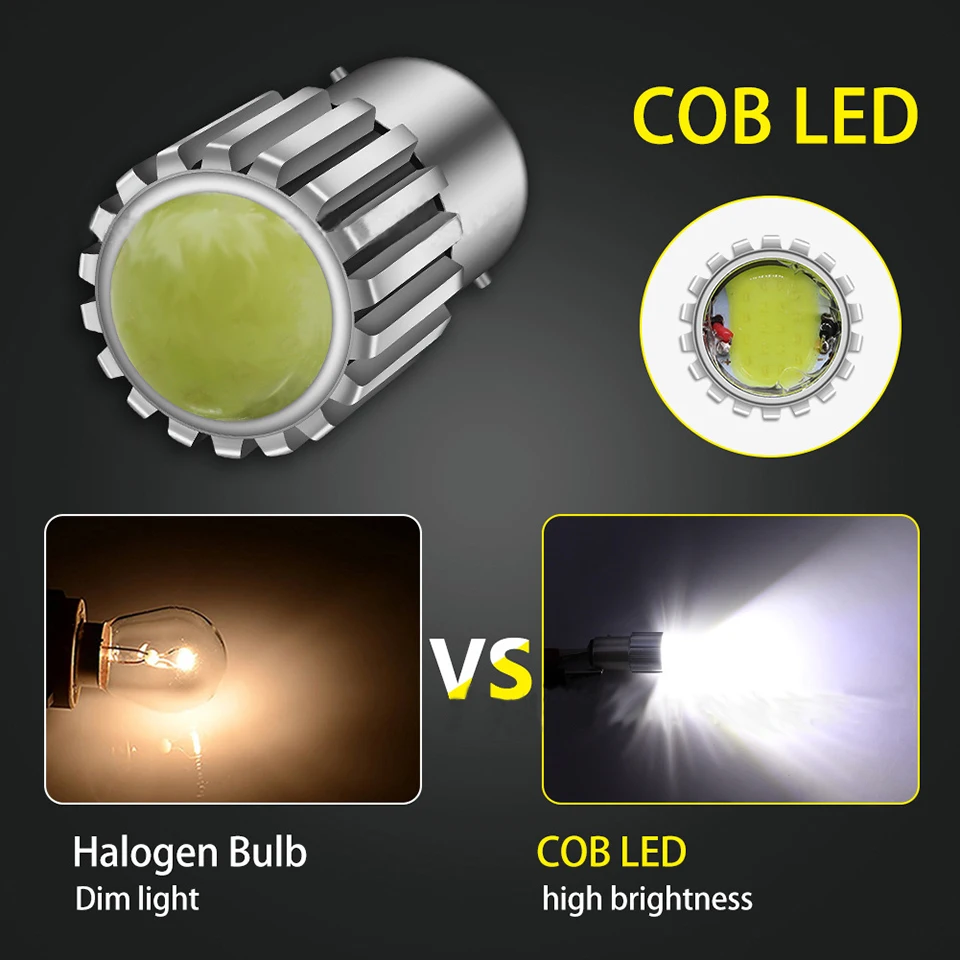 1 COB P21w светодиодные 1156 Автомобильные фары 120 градусов фокусированная линза авто