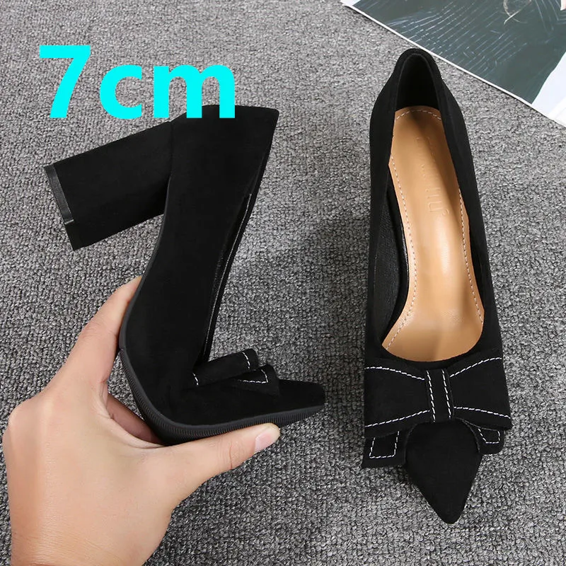 Женские туфли на высоком каблуке Mujer Tacones Altos Стильные черные Повседневные