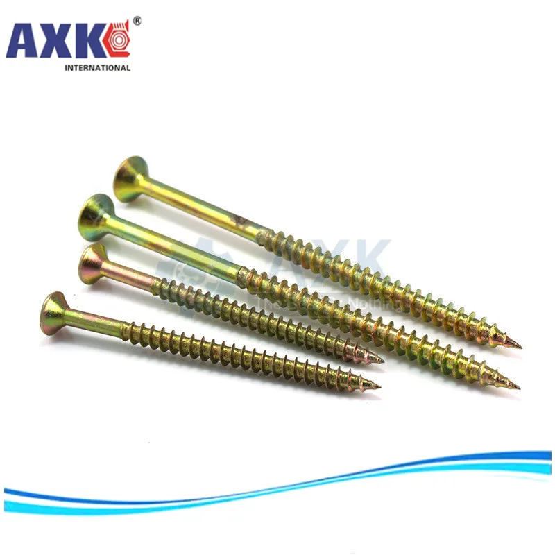 AXK цвет цинк плюс Жесткий деревянный винт Крестовая головка саморезы M4 шурупы