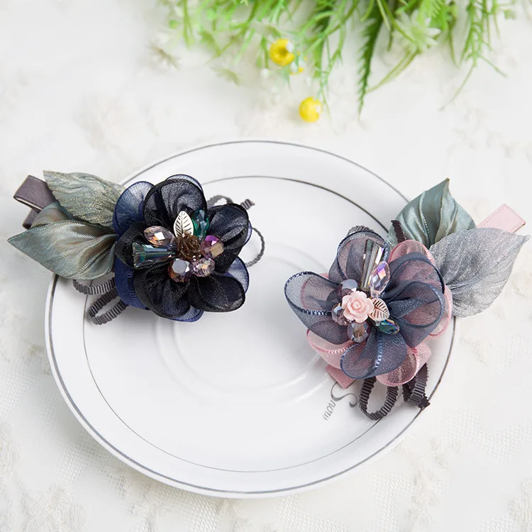 Высококачественная заколка для волос ручной работы с цветами ювелирные изделия