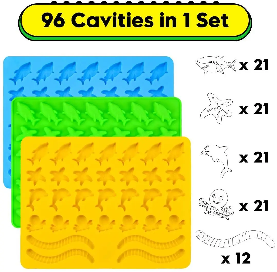 Силиконовая форма для шоколадных конфет силиконовая в виде червей Starfishs
