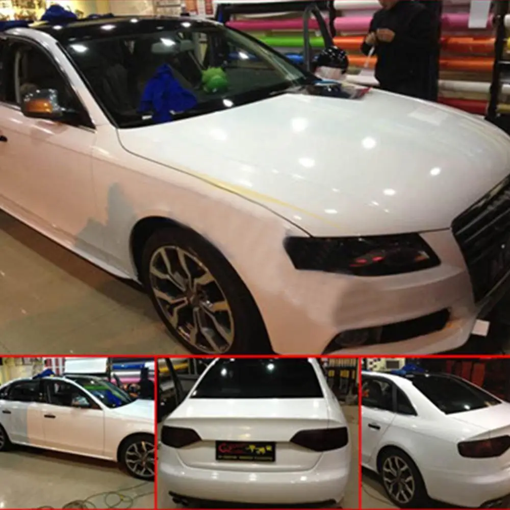 SUNICE 1 52x30 м рулон Глянцевая белая автомобильная пленка наклейки для автомобиля