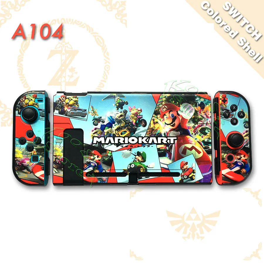 A104 Защитный чехол для консоли nintendo s Zend, цветной чехол Nitendo Switch Crystal Shell, чехол для nintendo Switch Pikachus, тематический чехол - Цвет: A104