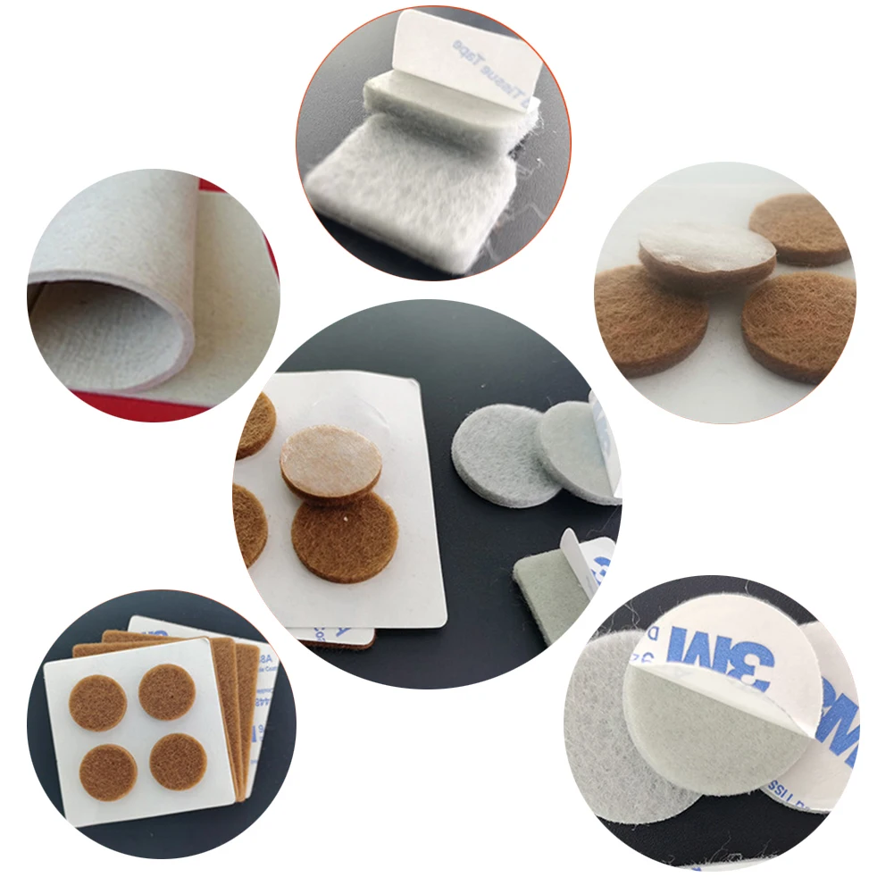 

50pcs Round Thicker Felt Furniture Pads 20mm 30mm Thicker Protects For Floor Surface Anti Skid Scratch Tabs Leg Anti-Slip Pads
