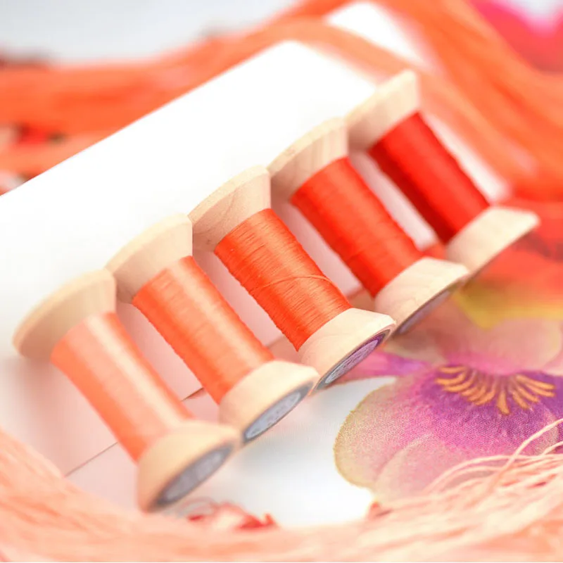 20 м Мини катушка/Сучжоу вышивка нить/шелковая нить катушка/шелковая нить/красный