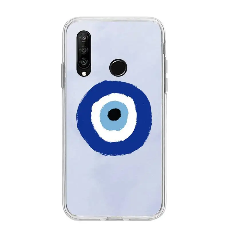 Evil Eye Phone Case For Huawei P20 P40 Lite P30 Pro P Smart 2019 Nova 3e 6 Se Silicone Transparent Soft Cover images - 6