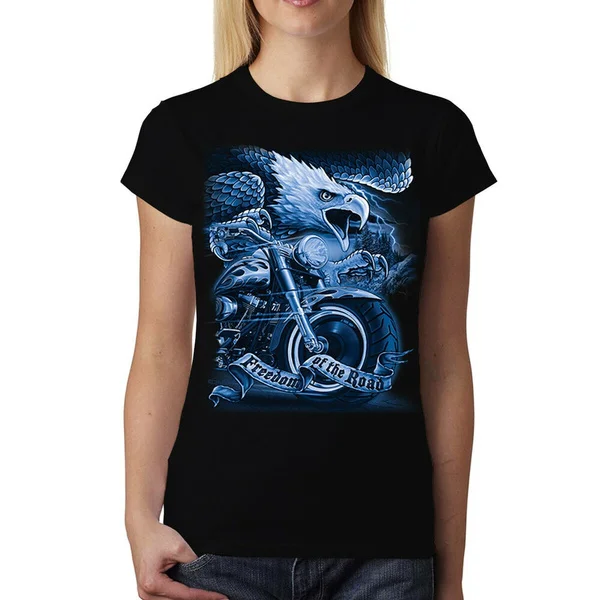 

Eagle Motorcycle Freedom Womens T-Shirt