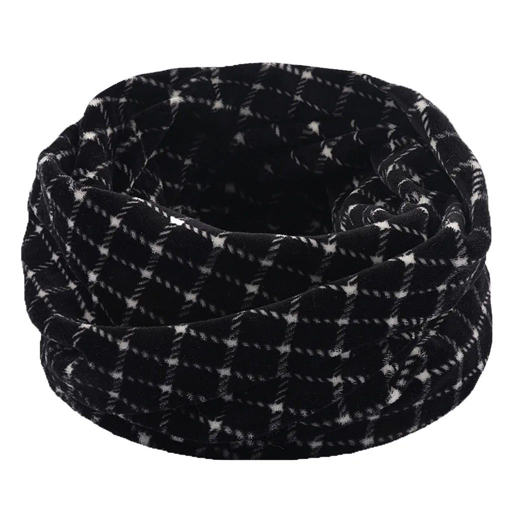 39scarf Шапка и шарф 2019Top Женская двухсекционная однотонная вязаная шапка сохраняющая тепло шейный платок зимняя шапка - Цвет: 39scarf