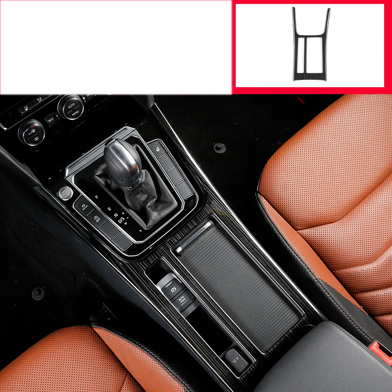 

lsrtw2017 titantium black stainless steel car gear frame trims cup frame trism for volkswagen Arteon 2018 2019