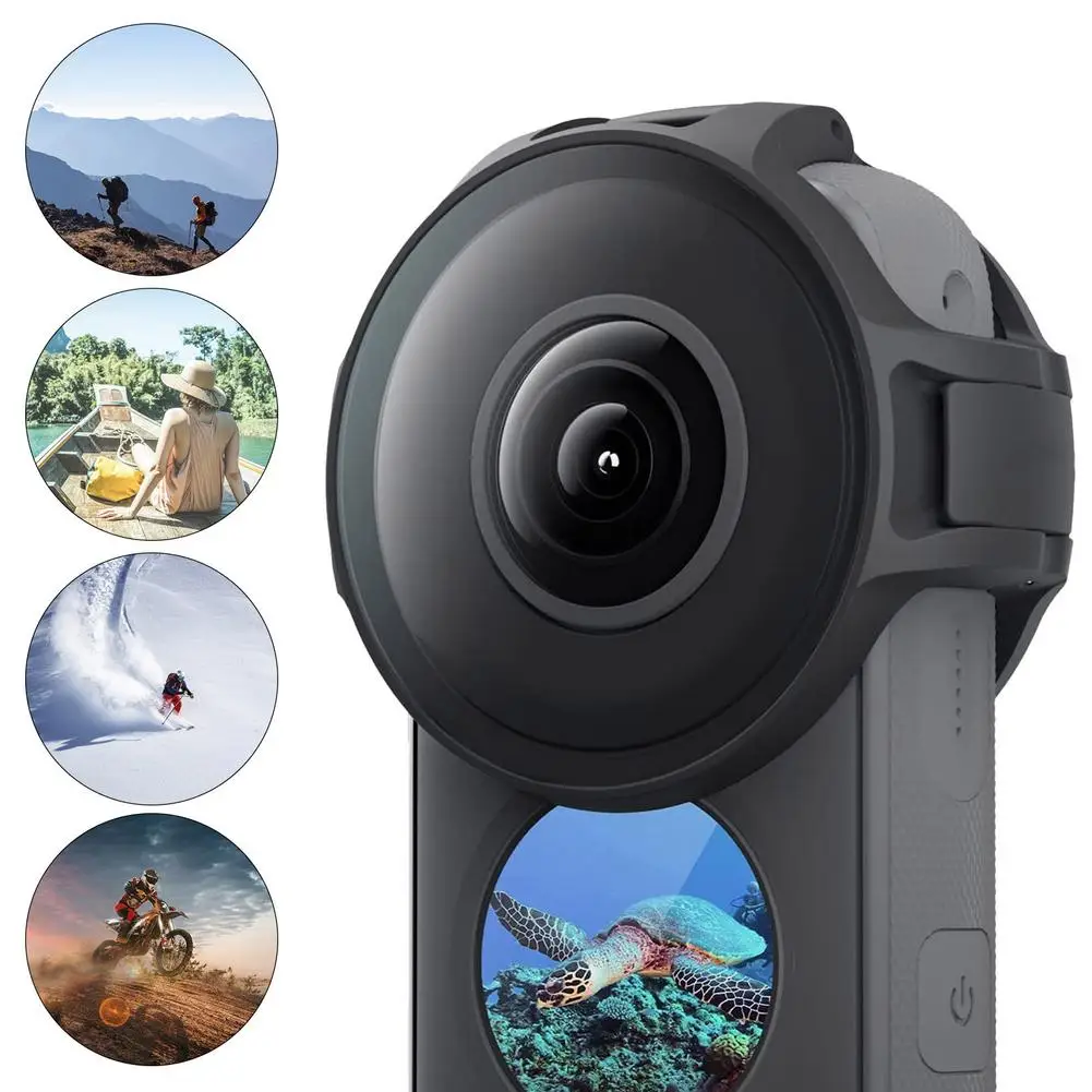 Дешево Защита для объектива ForInsta360 ONE X2 Premium, 10 м, водонепроницаемый защитный чехол, HD закаленное стекло для подводной съемки One X2
