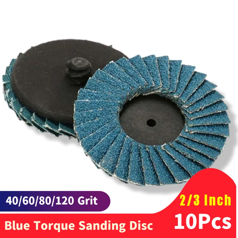 10 шт. откидные диски 2 /3 дюйма 50 /75 мм синие шлифовальные диски 40 60 80 120 Грит шлифовальные диски лезвия для угловой шлифовальной машины