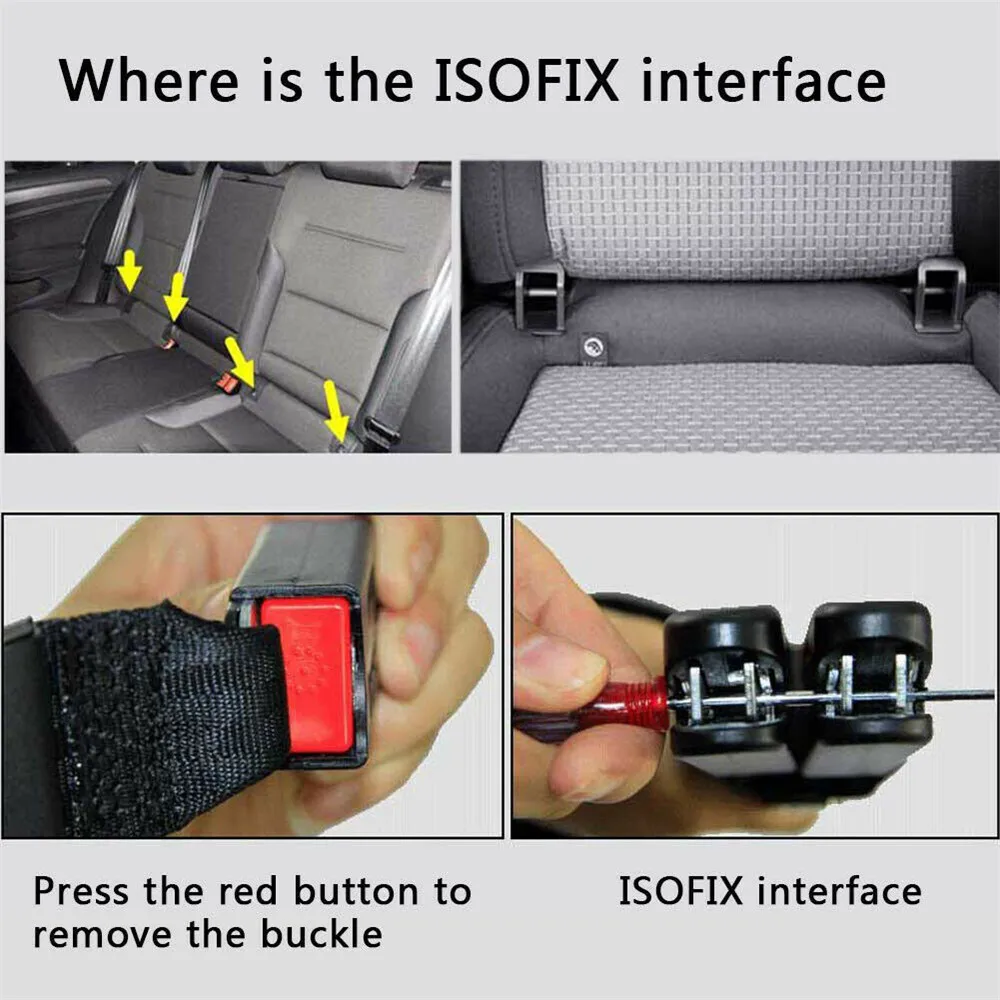 Автомобильная Детская безопасность Isofix защелка для сиденья мягкий интерфейс