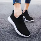 Размера плюс; Летние дышащие кроссовки для женщин Спортивная обувь спортивные кроссовки для занятий спортом для 2021, женская обувь черного цвета; Обувь для бега; Женская A-592