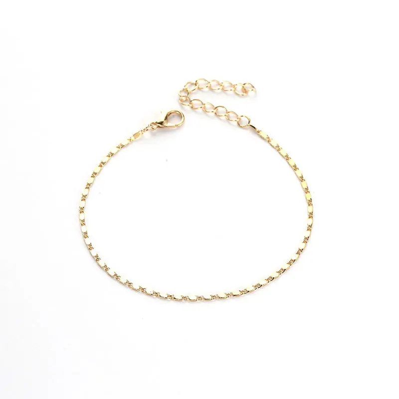 Летние пляжные золотые очаровательные женские браслеты для щиколотки