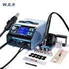 Всасывающая паяльная станция WEP для курения, 780 Вт, насос, воздуходувка горячего воздуха 3 в 1, станция для распайки SMD BGA PCB, наладочная станция