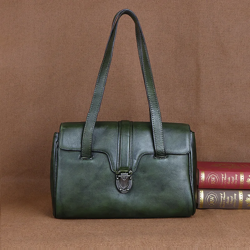 

YourSeason 2021 Vintage Ladies Genuine Leather Versatile Handbag Large Capacity Woman Soft Cowhide Shoulder Bags Chinese Style