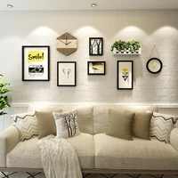 6 pcsset black hanging photo frames removable wall mounted picture frames photo frame pictures wall painting for home decor