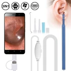 Для чистки ушей эндоскоп 3 In1 USB визуальная ухочистка HD 5,5 мм Мини Камера Android ПК уха Палочки отоскоп бороскоп инструмент для ухода за ушами