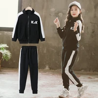 new sport spring summer childrens clothes set baby girls coat pants 2pcsset kids costume teenage girl clothing high quality
