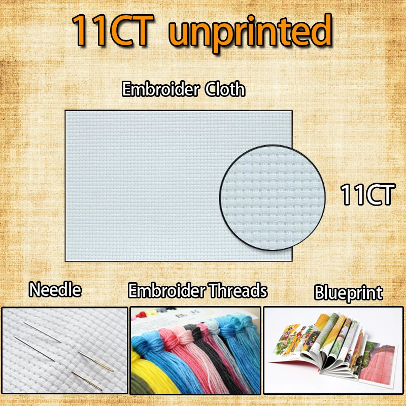 Поппи Цветочная шляпа с напечатанным счетом на ткани DMC 14CT 11CT наборы для вышивки