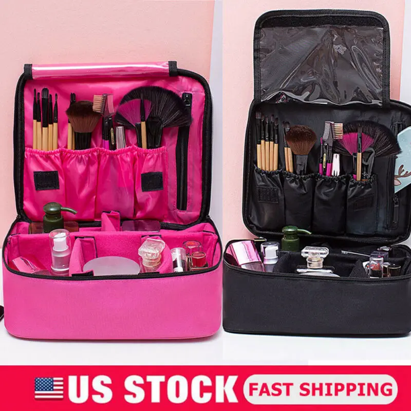 Большая косметичка чехол для туалетного столика хранения Портативная