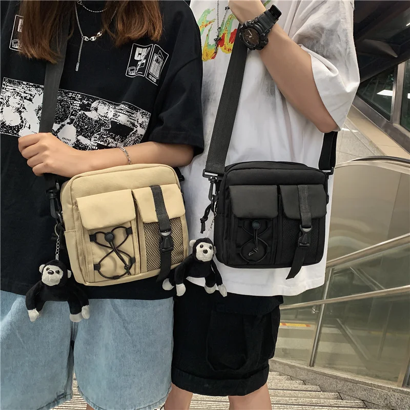 

Oxford Cloth Crossbody BagNew Versatile Men's Messenger Bag Tooling Style One Shoulder Bag Mobile Phone Youth Small Square Bag
