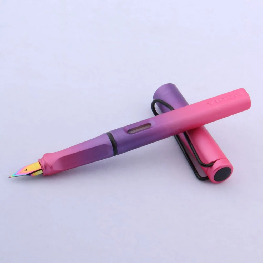 A2 fashion color Gradient EF Nib BLUE purple aurora Fountain Pen - Цвет: A2