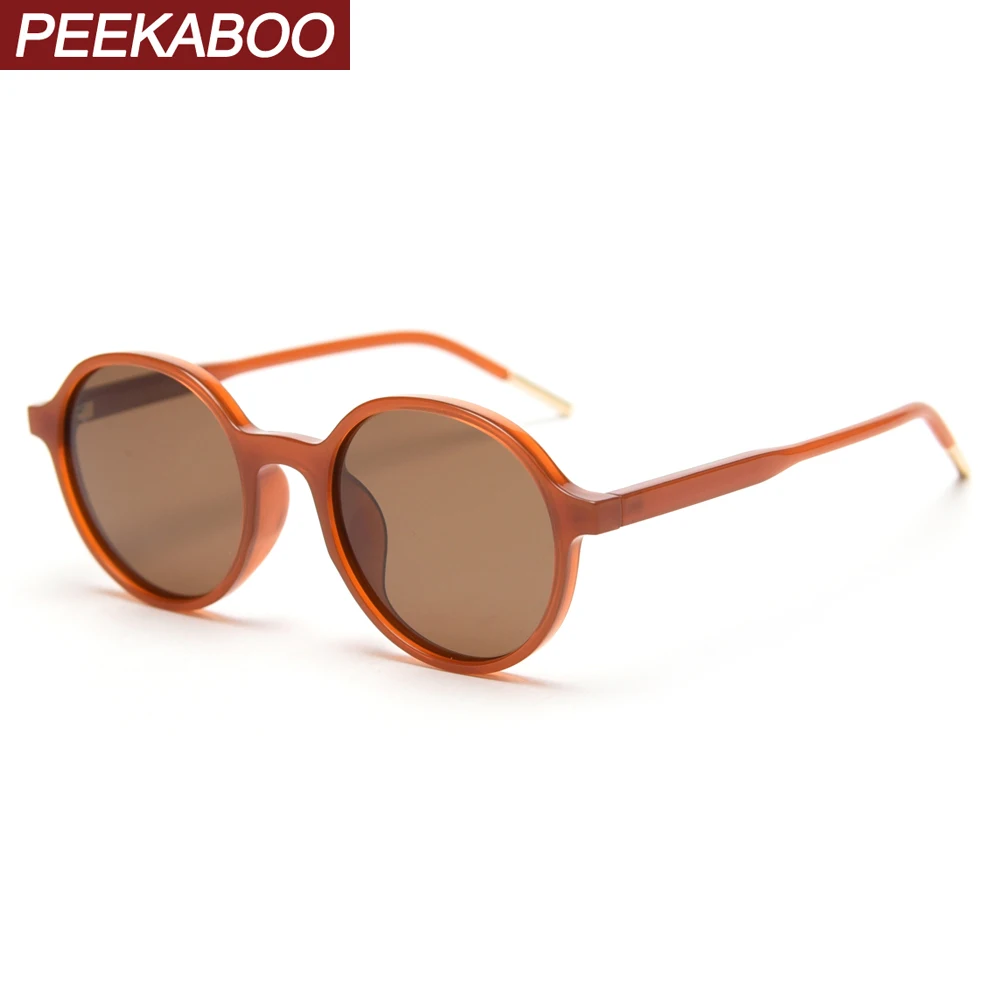 Мужские и женские очки в стиле ретро Peekaboo черные оранжевые солнцезащитные с