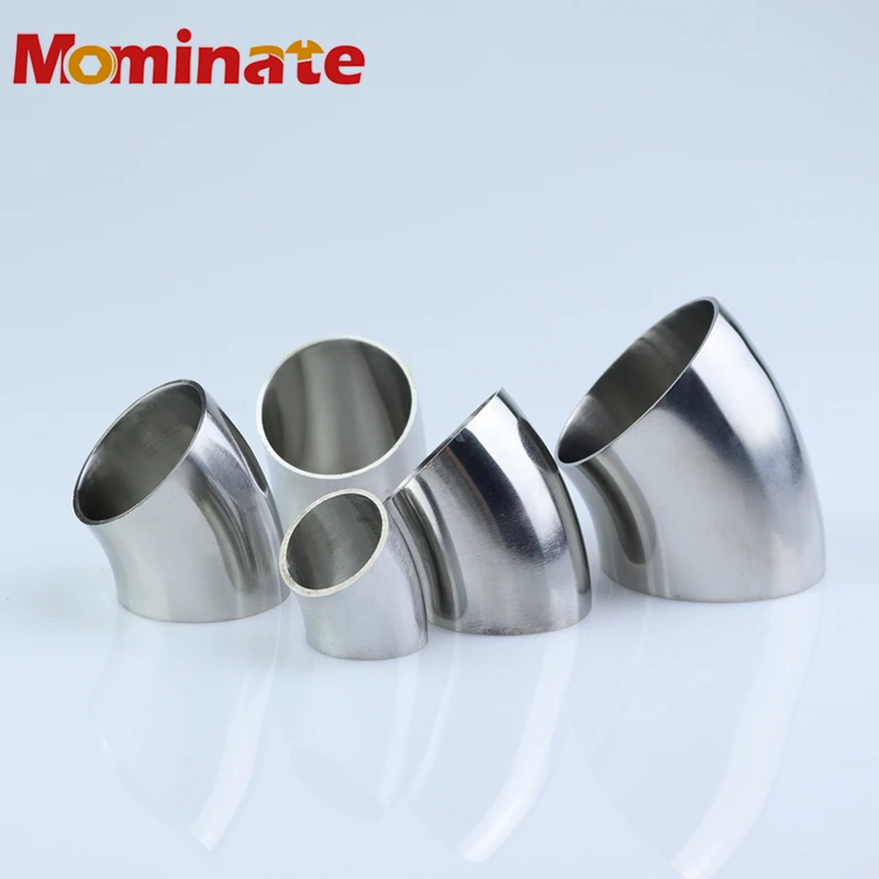 Санитарная стыковая сварка с наружным диаметром 19 мм 38 51 76 изогнутая под углом 45