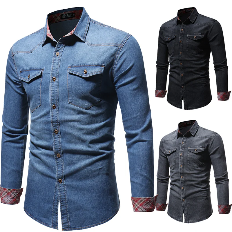 Новая стильная мужская Повседневная рубашка с длинным рукавом|Повседневные