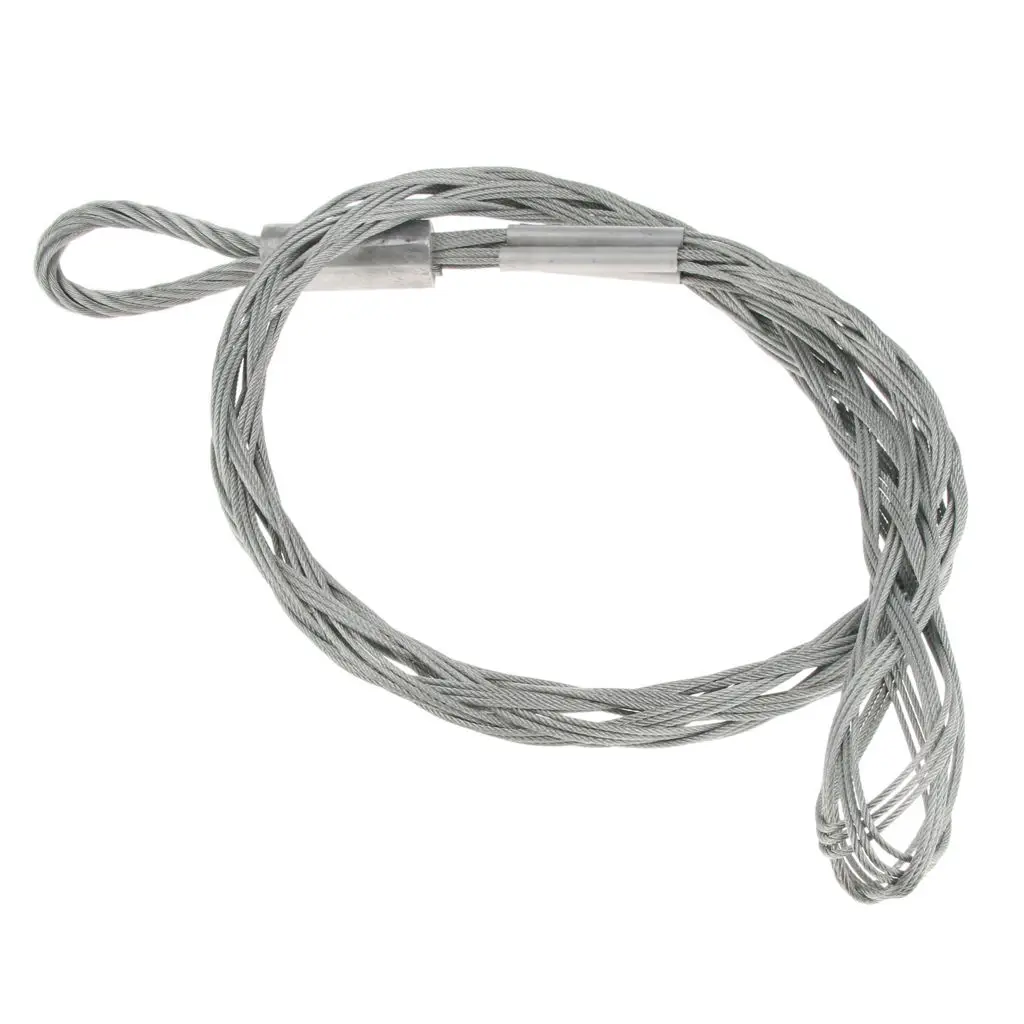 

Тянущие носки для кабеля Съемник для захвата подходит для проволоки диаметром 1-2 дюйма длиной 3,9 футов (оцинкованная сталь)