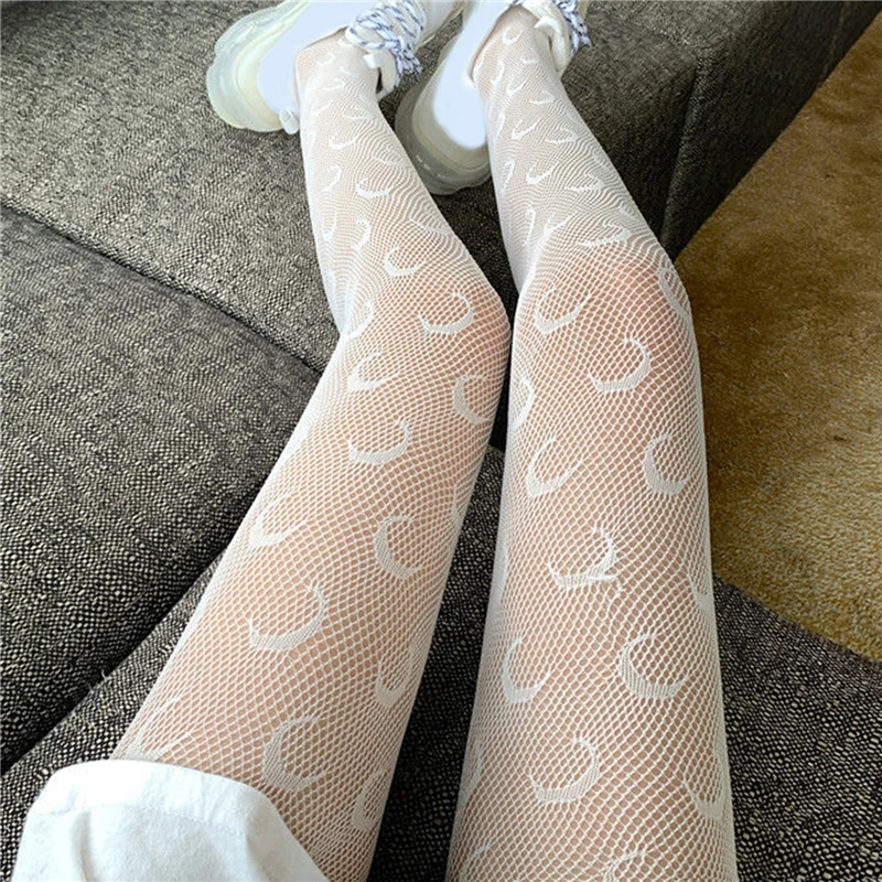 

Japanese Style Women's Tights Summer Nylon Print Stockings Sexy Lingerie Female Hosiery Seamless Fishnet Mesh Pantyhose Tights